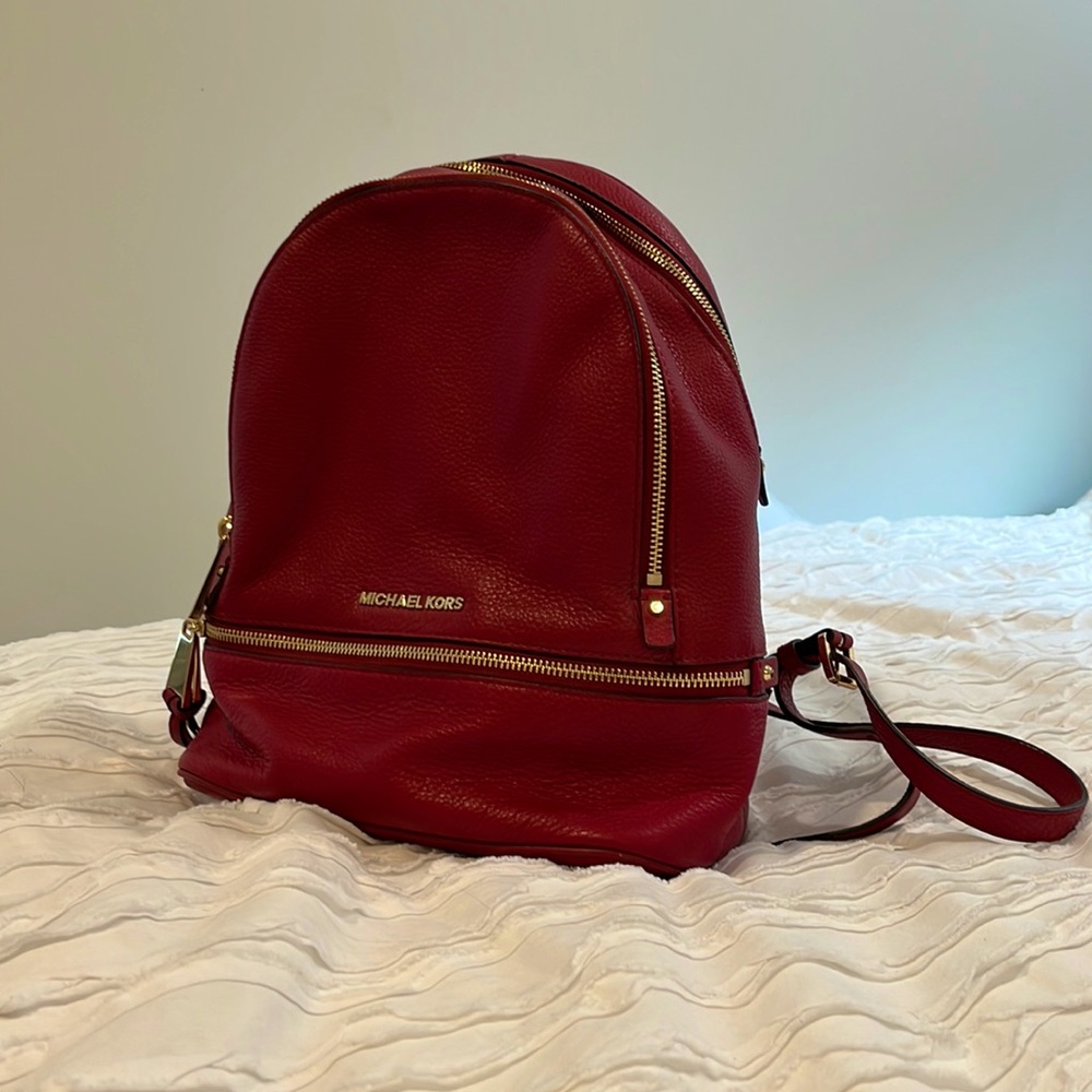 Red Leather backpack